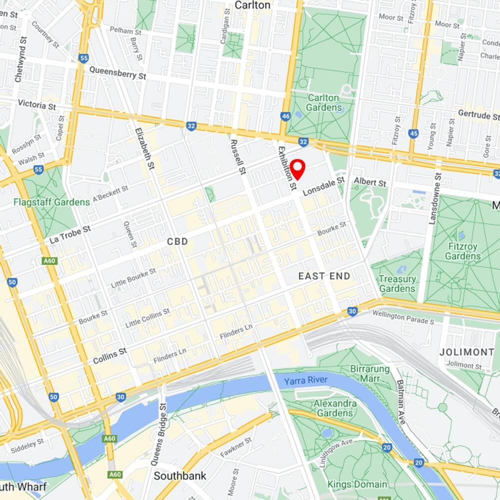 map of office location in melbourne